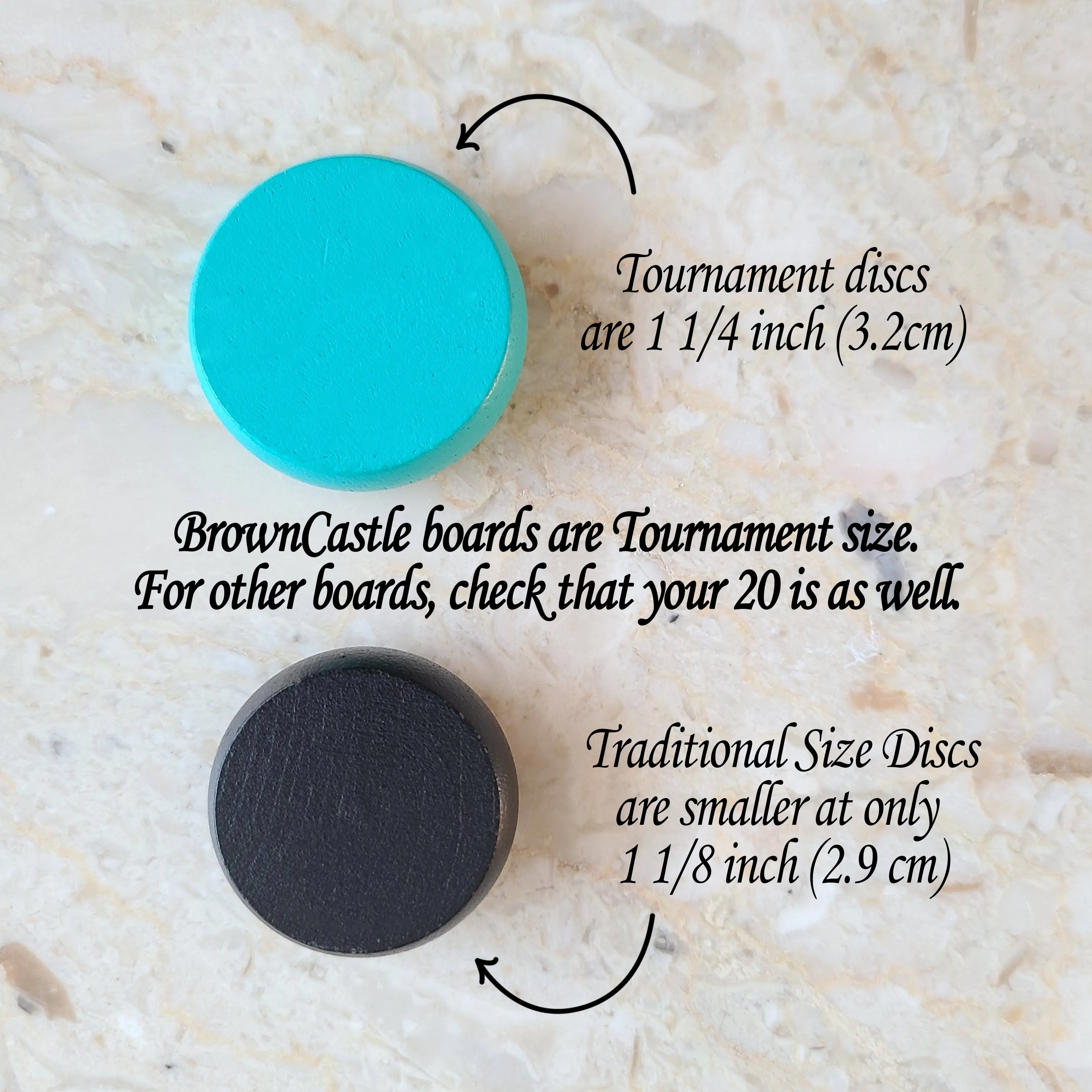 Custom Engraved Premium Glazed Wooden Crokinole Discs, With Hard Carry Case, 13 Discs - Image 5