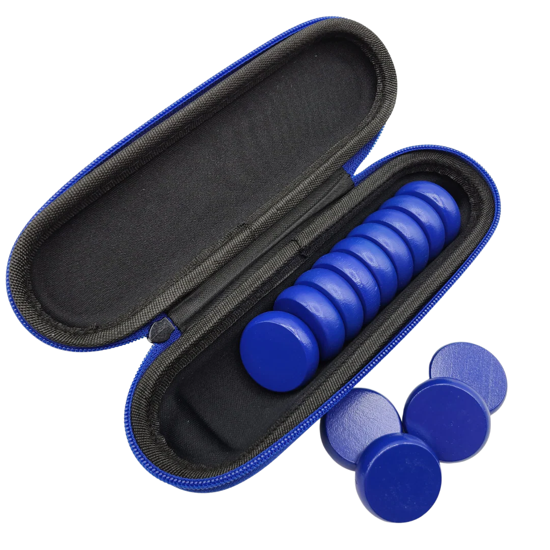 Premium Glazed Wooden Crokinole Discs with Hard Carry Case, 13 Discs - Image 18